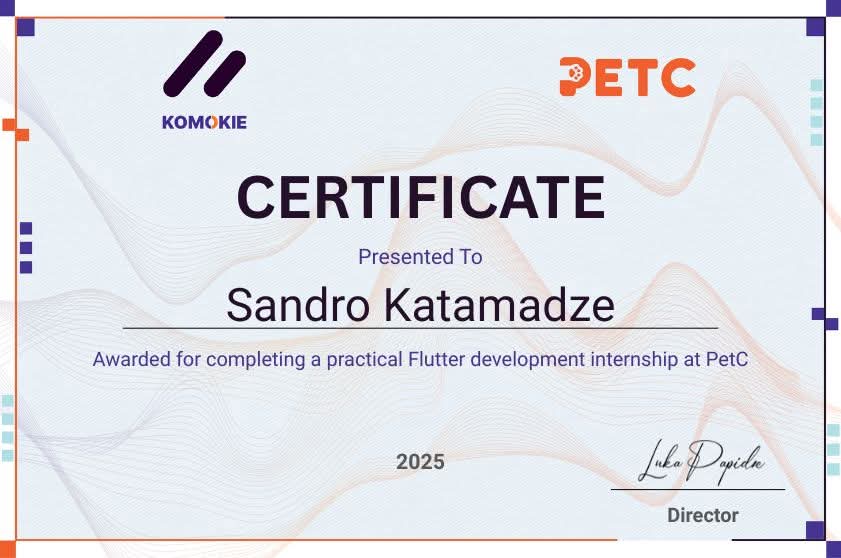 Completing Flutter Internship